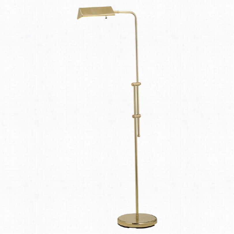 Contemporary Classic Brass Finish Phat Macy Floor Lamp