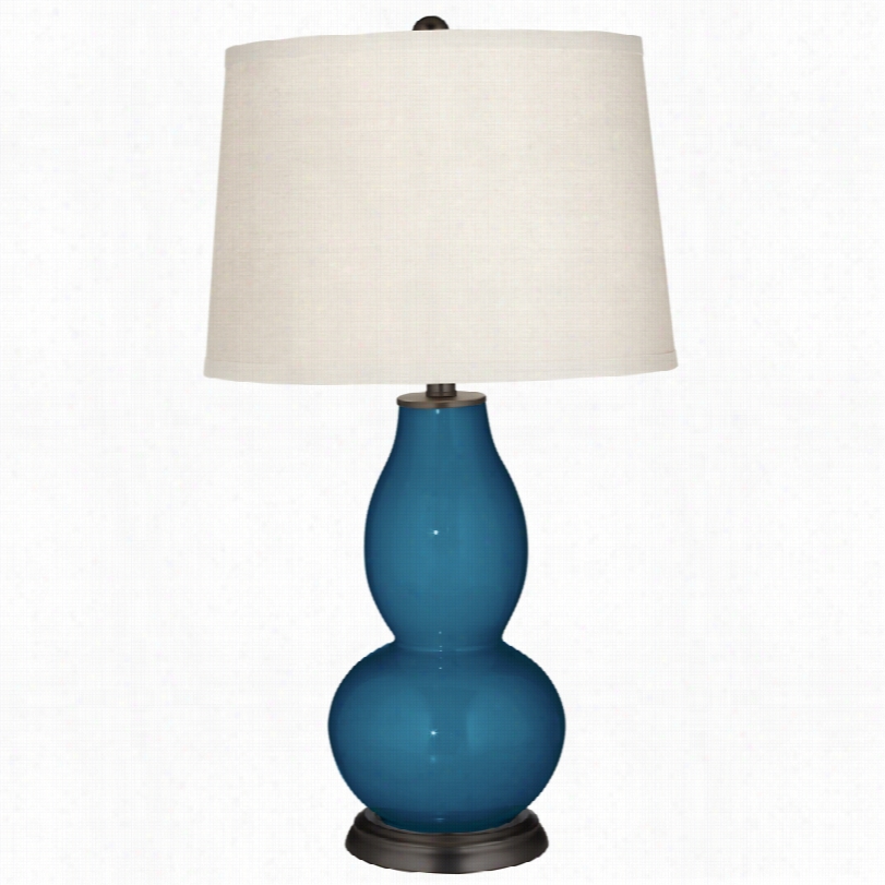 Contemporary Color Plus Bosporus Blue  29 1/2-inch-h Tzble Lamp