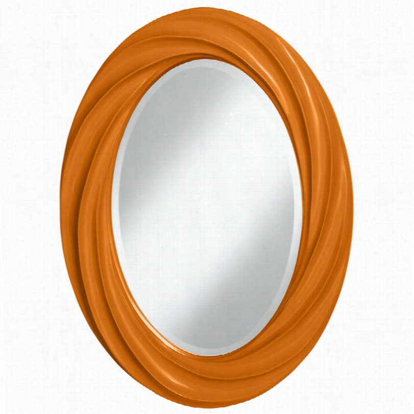 Contemporary Color More Cinnamon Spice Twist Oval Wall Mirror-22x30