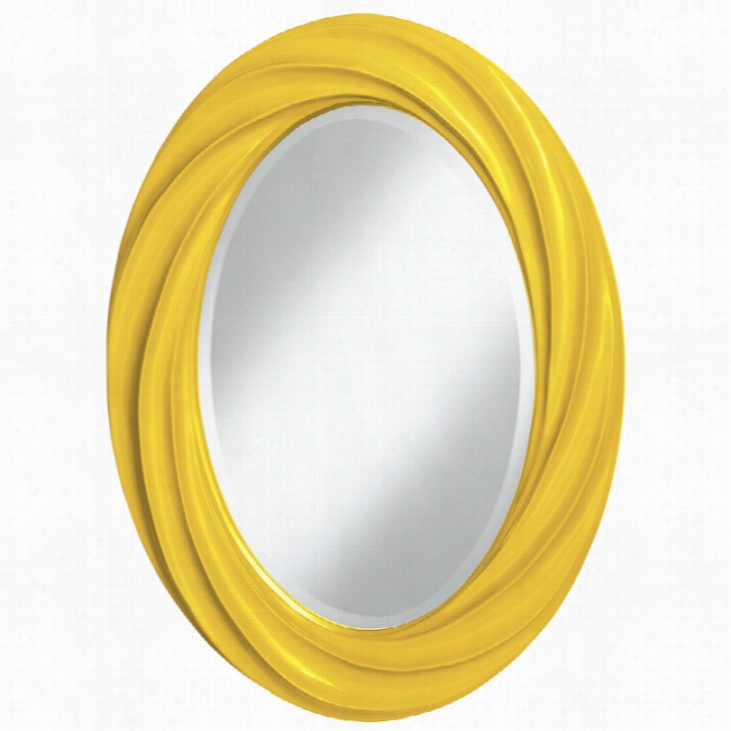 Contemporary Color Plus Citrus Twist Oval Wall Mirror-22x30