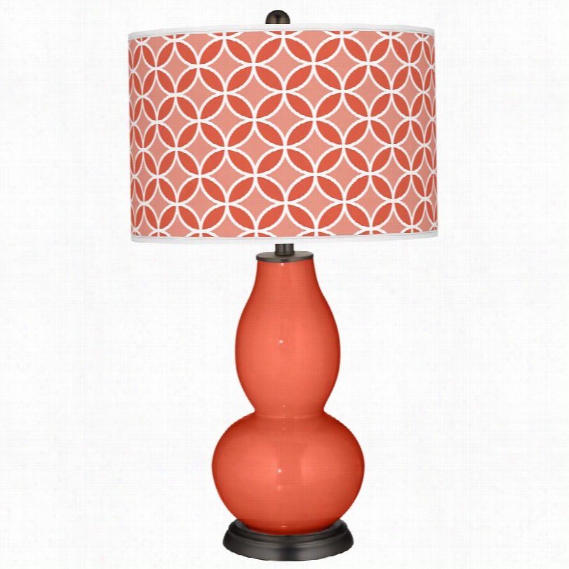 Contempporary Color Plus Dring Orange 29 1/2-inch-h Table Lamp
