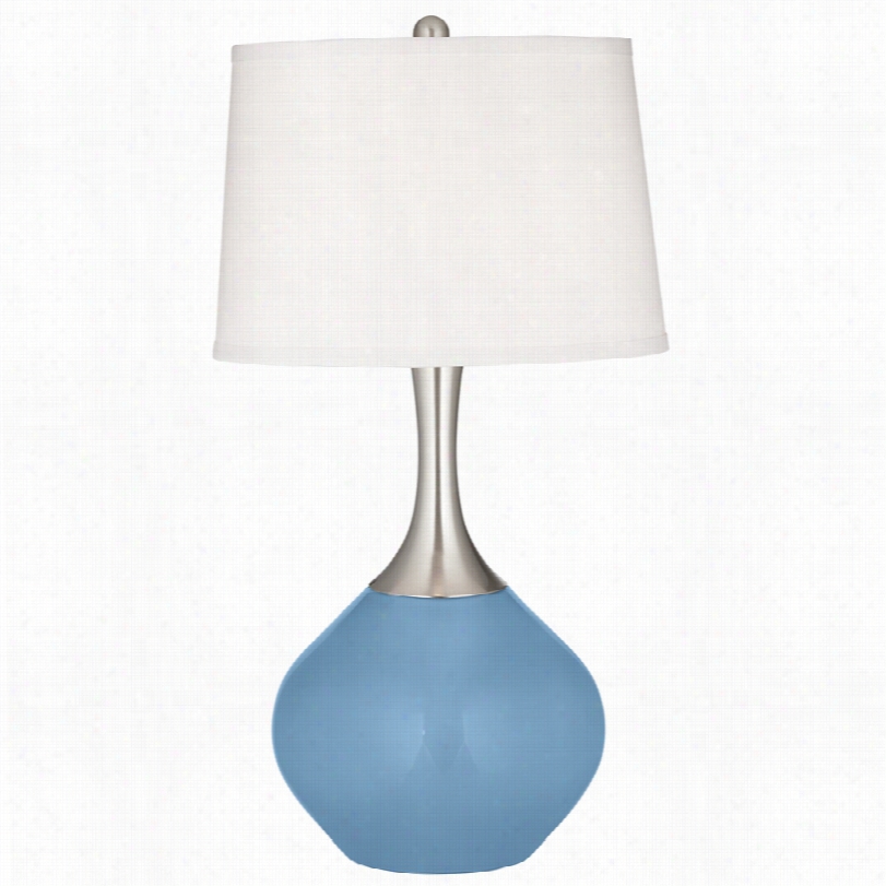 Contemporary Color Plus Dusk Blue  31-inch-h Spencer Table Lamp