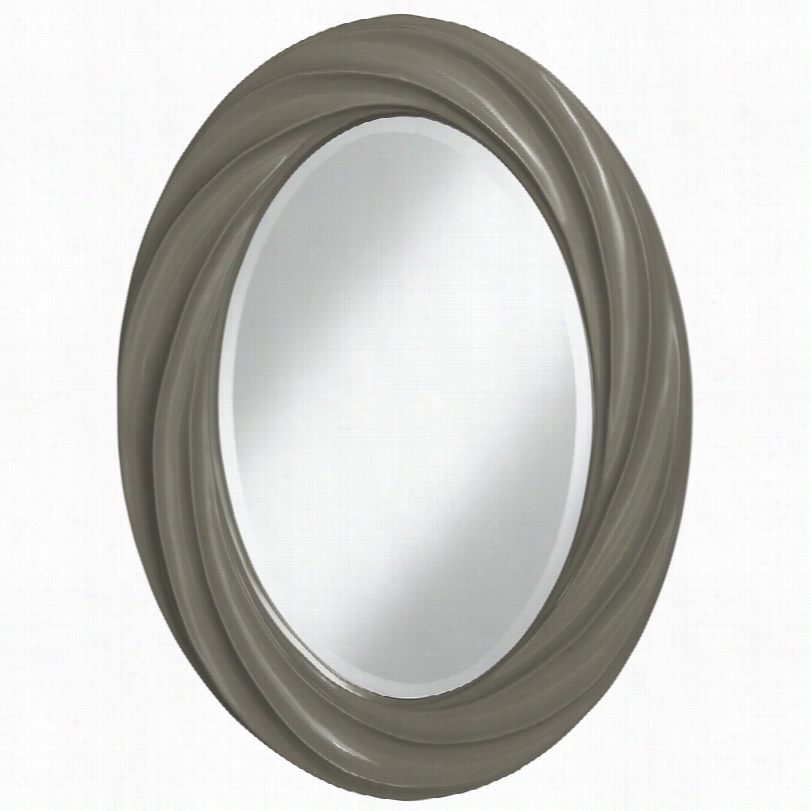 Cotnemporary Color Pllus Gauntlet Gray Twist Oavl Wall Mirror-22x30