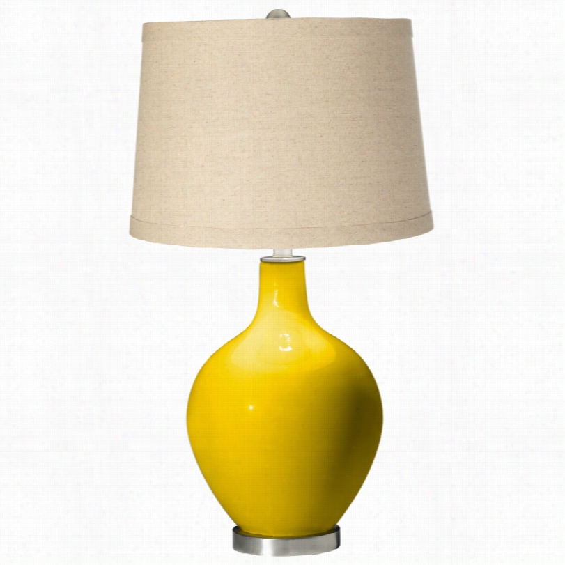 Contemporary Color Plus Ovo Citrus Glass 28 1/2-inch-h Table Lamp