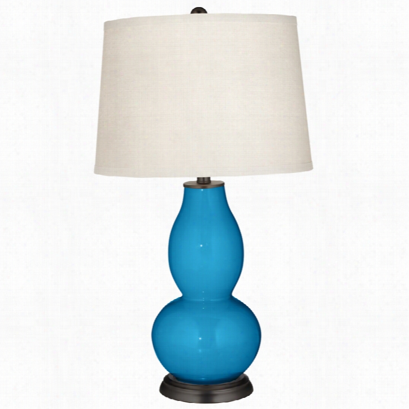 Contemporary Redness Plus River Blue With Whige 29 1/2-inch-h Table Lamp