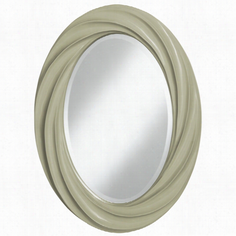 Contemporary Color Plus Svelte Sage Twist Oval Wall M Irror-2x30