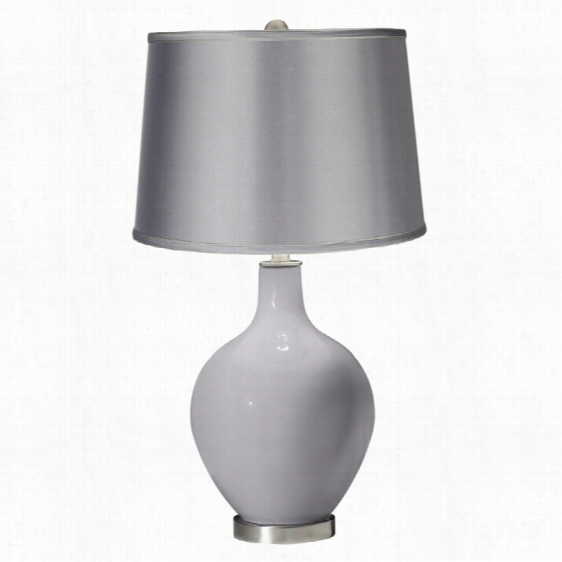 Contemporar Color Plus Swanky Gray 28 1/2-inch-h Ovo Table Lamp