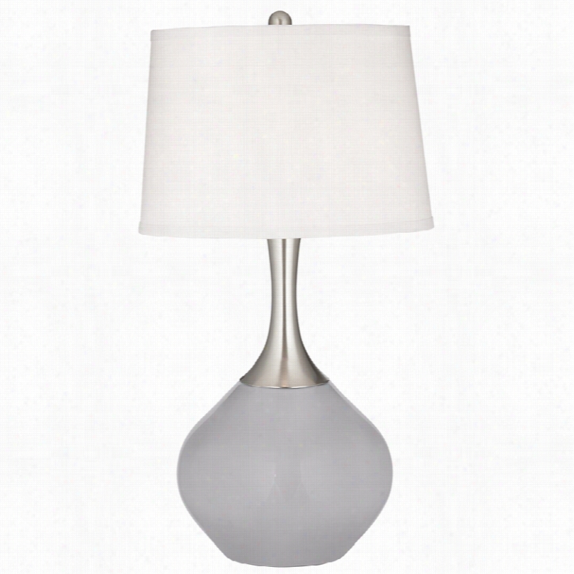 Contemporary Color More Swanky Gray 31-inch-h Spencer Table Lamp