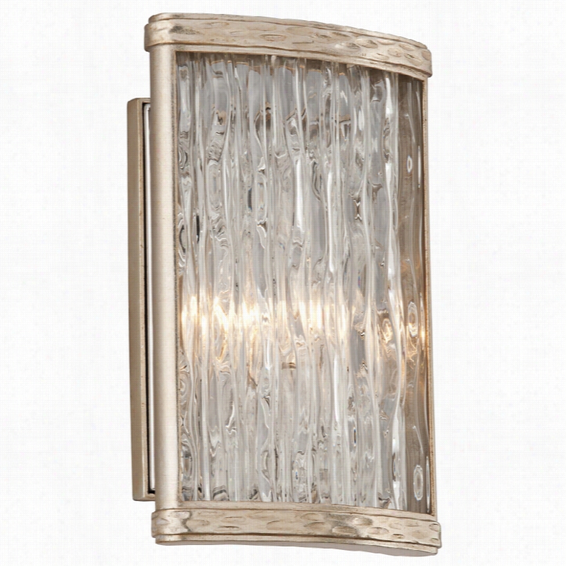 Contemporary  Corbety Pipe Dream Silver Leaf 10 3/4-inch-h Wall Sconce