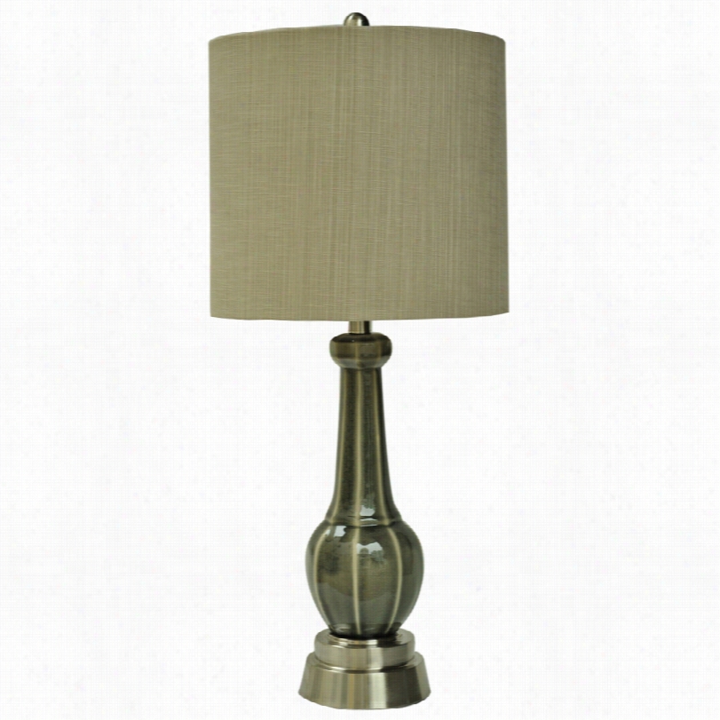 Contemporary  Crestview Chesapeake Gray Ceramic 31-inch-h Table Lamp