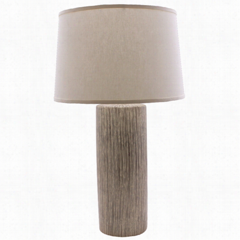 Contemporary Cylinder Wheat Grass Haeger Potteries 28-inch-h Table Lamp