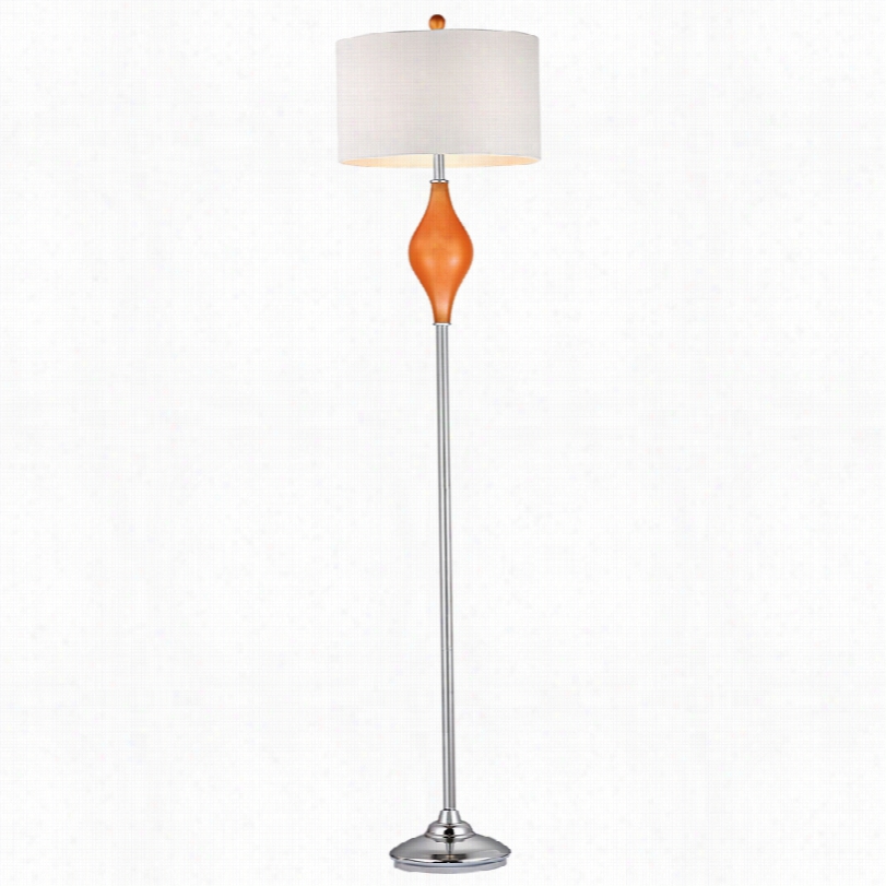 Contemporary Dimond Chester Tangerine Orange  Glass 65-inch-h Floor Lamp