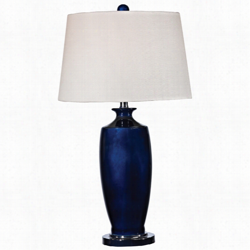 Contemporary Dimond Halisham Navy Blue Ceramic 27-inch-h Table Lamp