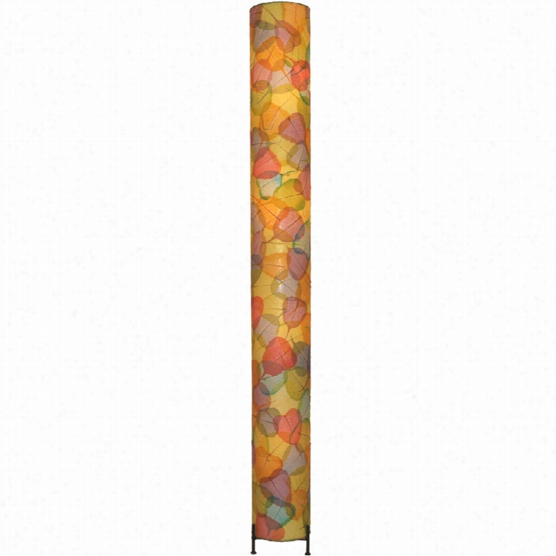 Contemporary Eanggee Banyan Multi-color Cocoa Leaves Giant Tower Floor Lamp