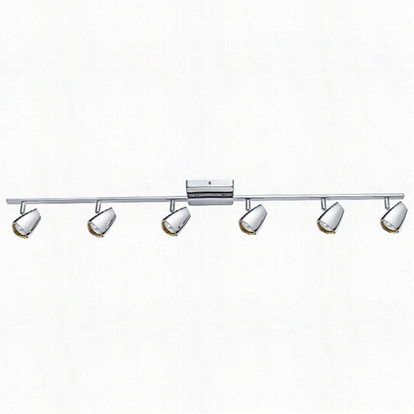 Contemporary Eglo Corbera Industrial Polished Cchrome 6-light Track Kit