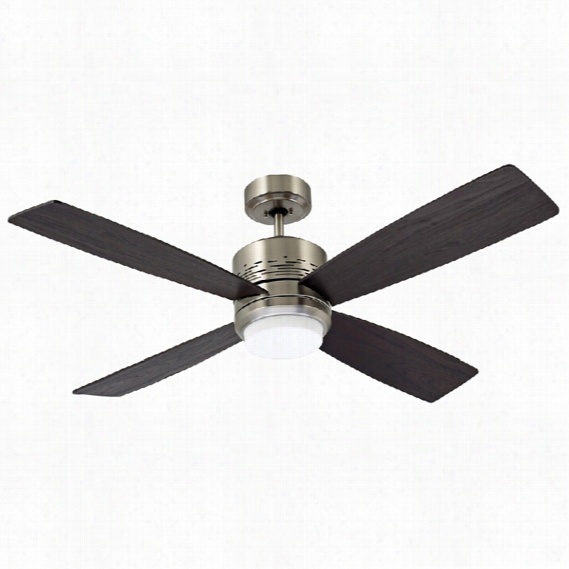 Contemporary Emerson Highrise Led Ceiling Fan - 50"" Brushed St Eel