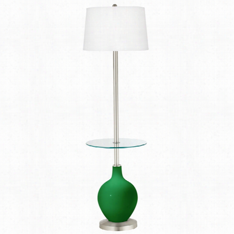 Contdmporary Envy Green Tray Table 59-inch-h Ovo Floor Lamp