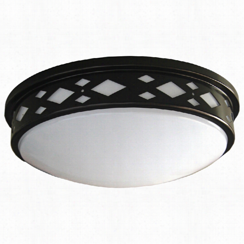 Contemporary Iftzgerald 14-inch-w Bronze Diamond Led Ceiling Light