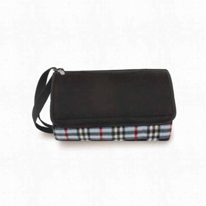 Contemporary Fleece Bla Ck Plaid 51-inch-w Blanket Tote