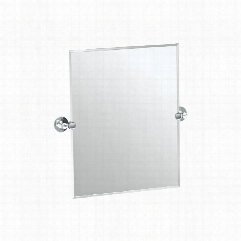 Contemporary Gatck Cafe Chrome Rectangular Vanity Mirror-23 1/2x24