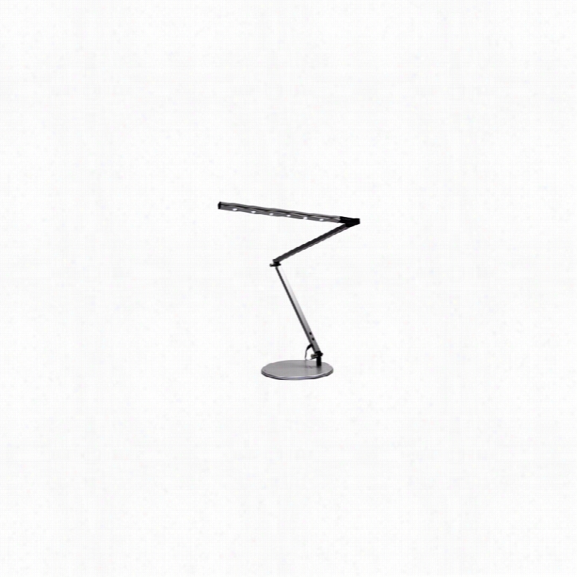 Contemporary Gen 2 Z Bar Silver White Light Adjustable Koncept Desk Lamp