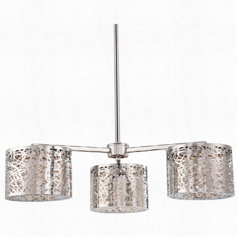 Contemporary George Kovacs Chrome 277-inch-w Three-light Led Chandelier