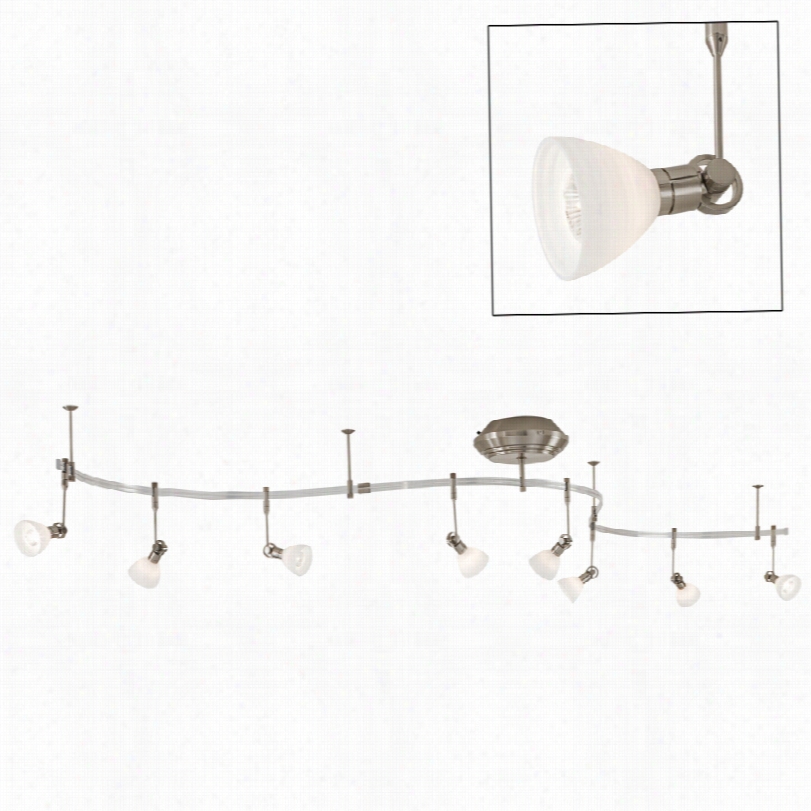 Contemporary George Kovacs White Glass 8-light Expandable Track Kit