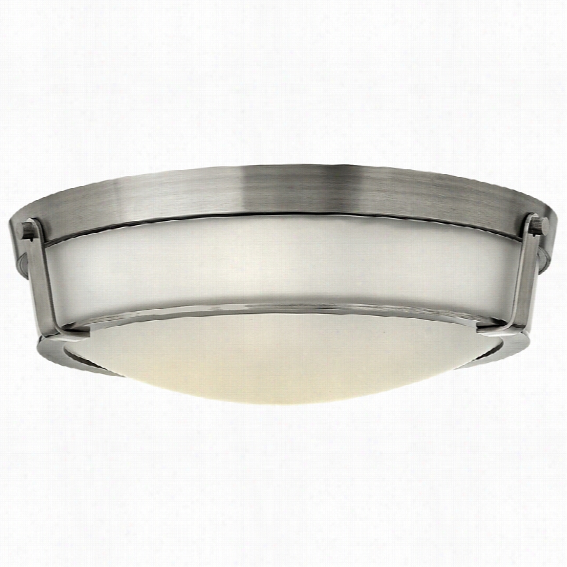 Contemporary Hathaway 21 1/4&qquot;"w Antique Nickel Etched Ceiling Light