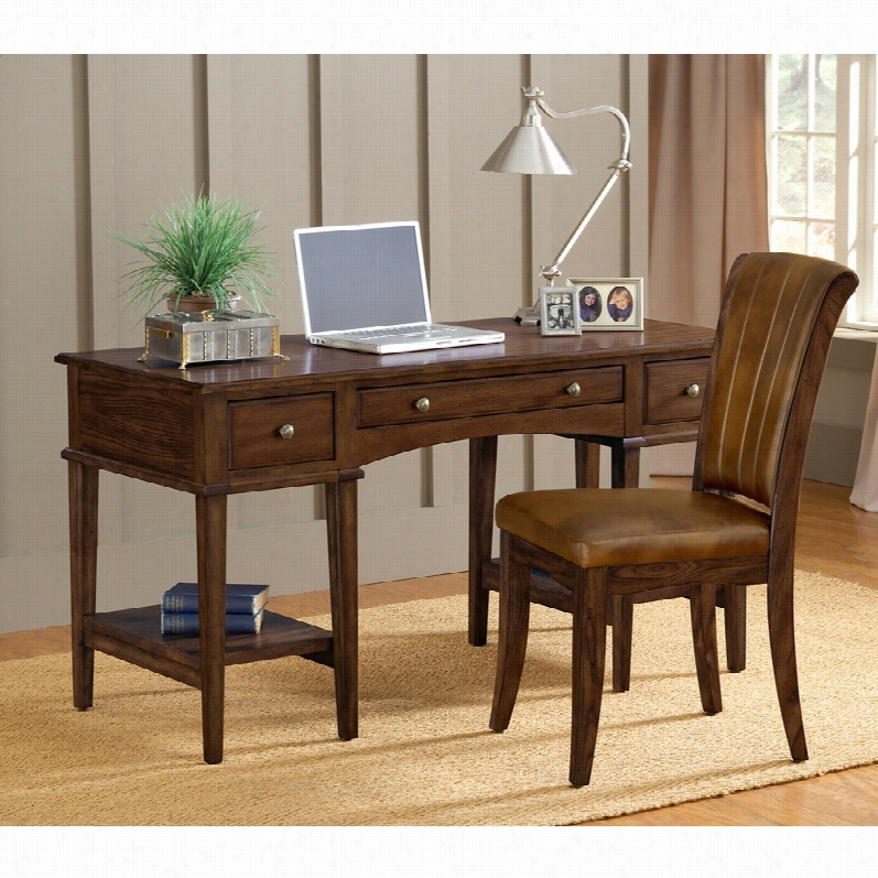 Contemporary Hillsdale Gresham 2-piece Dark Cherrry Desk And Chair Set