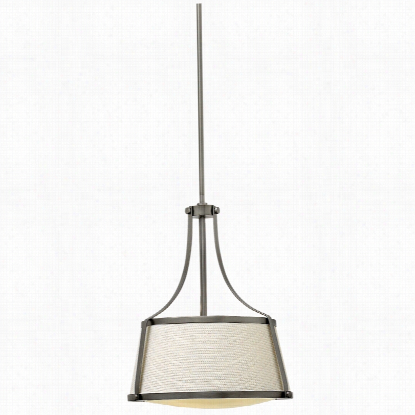 Contemporary Hinkley Charlotte Ntique Nickel 16-inch-w Pendant