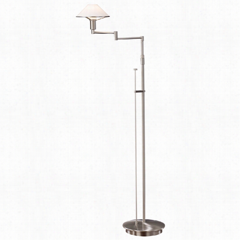 Contemporary Holtkoetter Sati Nnckel White Glass Swwing Arm Floor Lamp