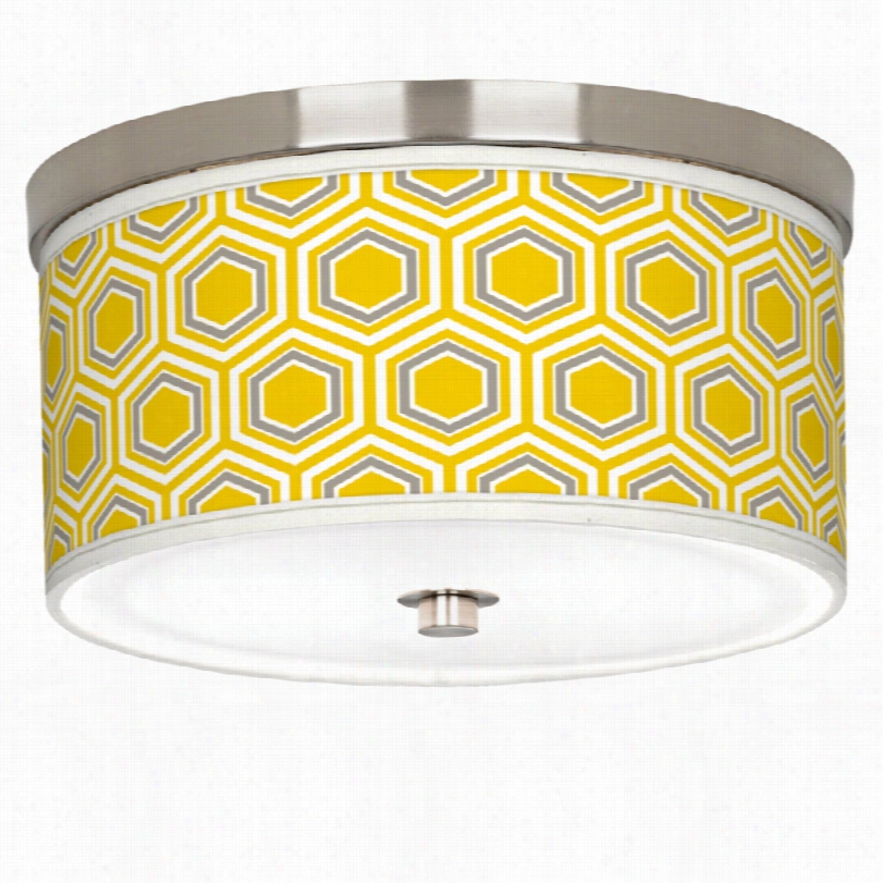 Contemporary Honeycomb 10 1/4-inch-w Gclee Art Collection Ceiiling Light