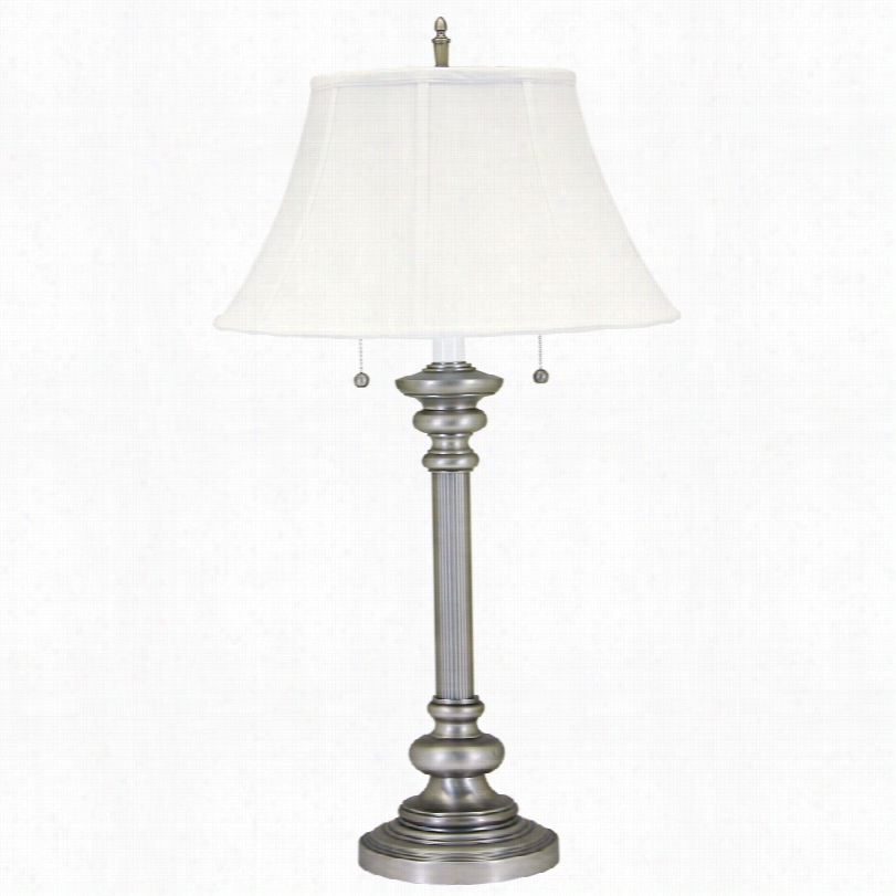 Contemporary House Of Troy Newport 2-light Pewter  Table  Lamp