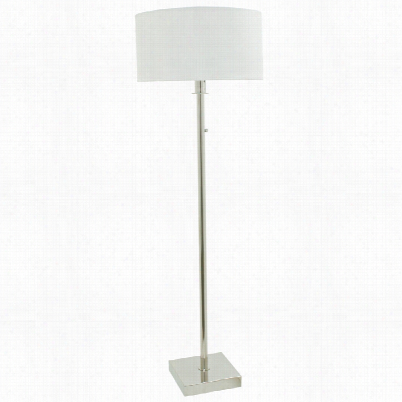 Contemporary House Of  Troy Polished Nickel Loor Lamp