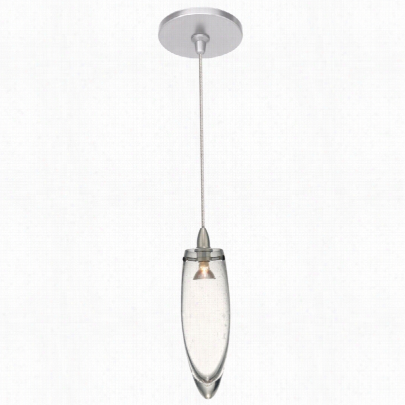 Contempo R Art Ic Icle Clear Glass Nickel 2 1/4-ich-w Lbl Pendant Light