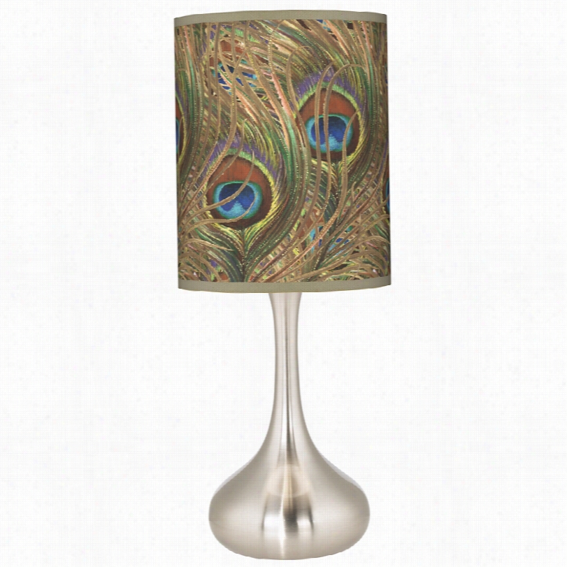 Contemporary Iridescent Feather Creation Of Beauty Deco Kiss 23 1/2-inch-h Table Lamp