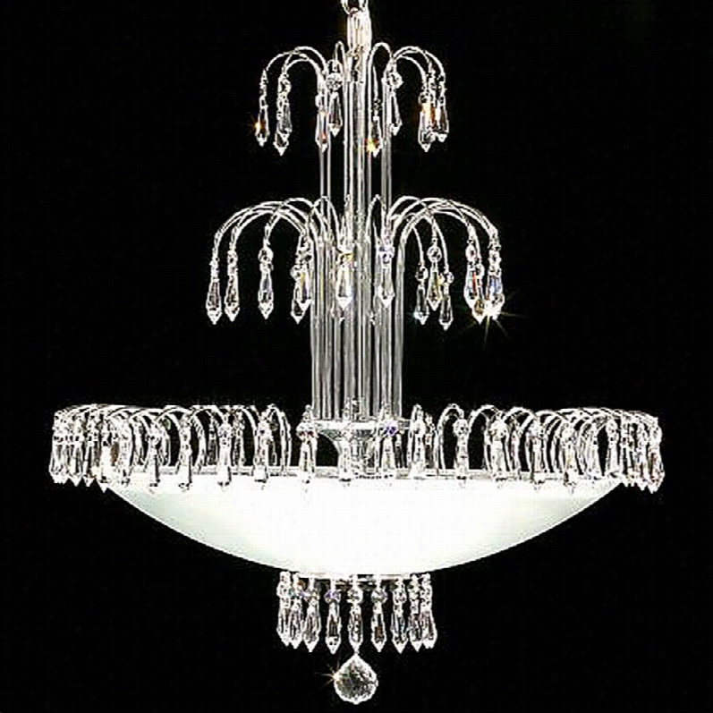 Contemporary James R. Moder Abllet Modern Sliver 22-inch-w Chandelier