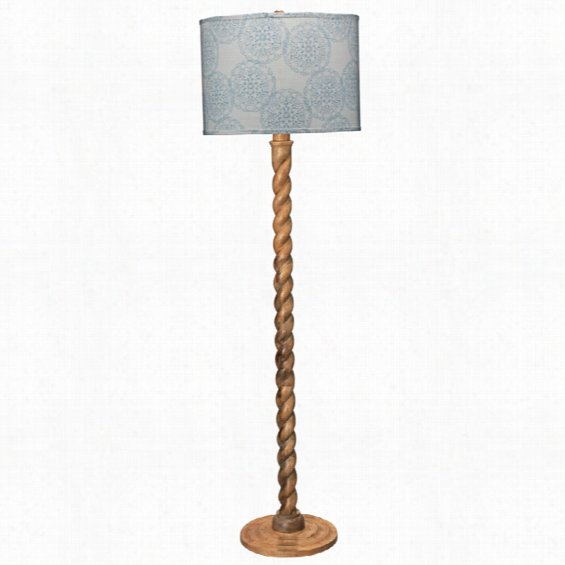 Conttemporary Jamie Yo Ung Barley Twist Wood 65 1/2-inch-h Floor Lamp