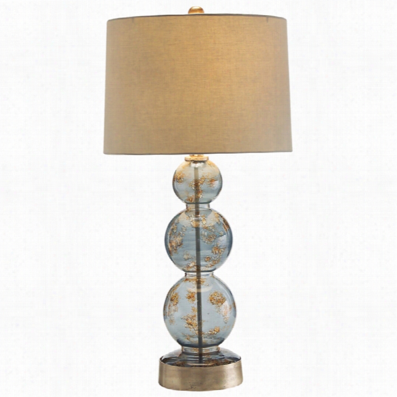 Contemporary John Richard Desert Sky Glass Orb 32-inch-h Taable Lamp