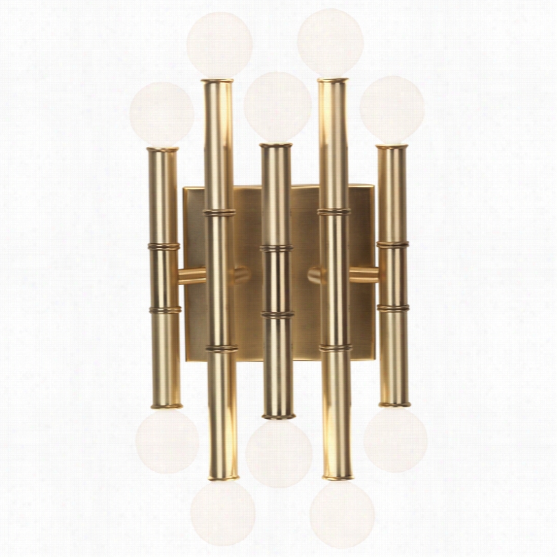 Contemporary Jonathan Adler Meurice Antique Btass Metal Wall Sconce