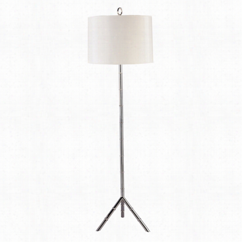 Contemporary Jonatha Adler Emurice Nickel Silver Floor Lamp