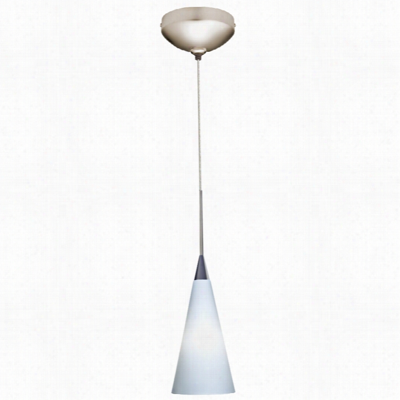 Contemporary Juno Opal Tall Cone Glass 4-icnh-w Algen Mini Pendant