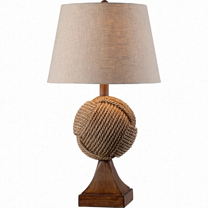 Contemporary Kenroy Home Commander Aruba Teak Wood 30-icnh-h Tsble Lamp