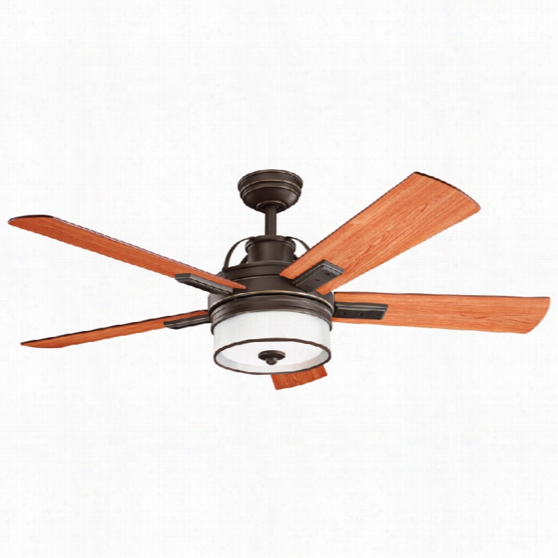 Contemporary Kichler Lacey Ceiling Fan - 52"" Olde Bronze