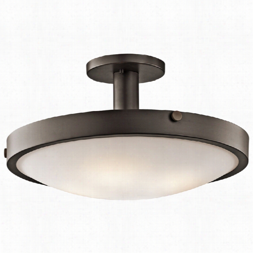 Conntemporary Kichler Lytham Modern Bronze 20 1/2-inch-w Ceiling Light