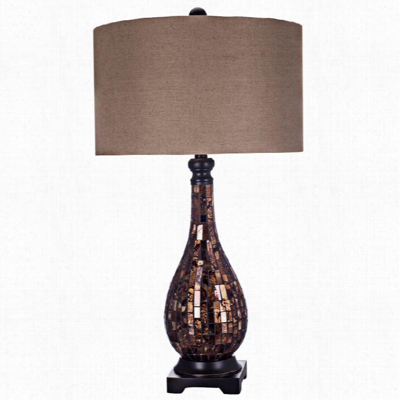 Contemporary  Lanette Brown Madison Bronze Mosaic 29-inch-h Table Lamp