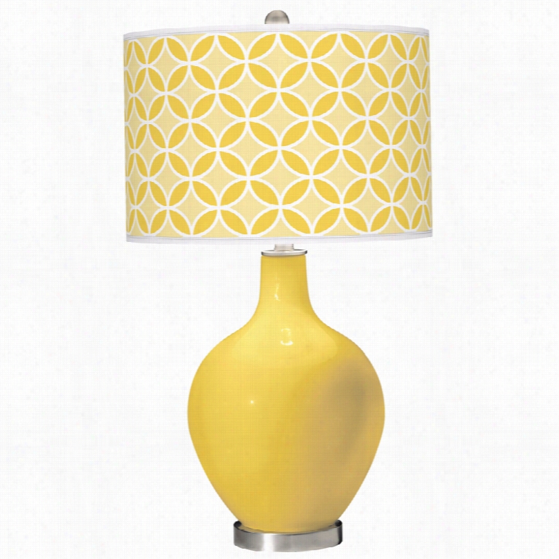 Contemporary Lemon Zes Tcircle Rings 28-inch-h Ov Otable Lamp