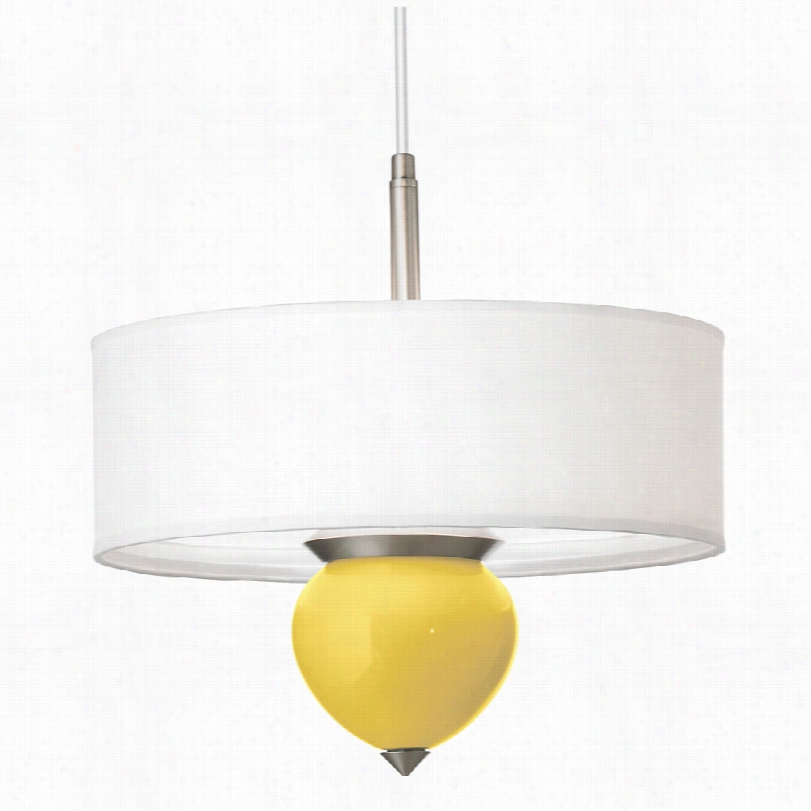 Contemporary Leemln Zest Yellow Clee Oglass 16-inch-w Pendant Chandelier