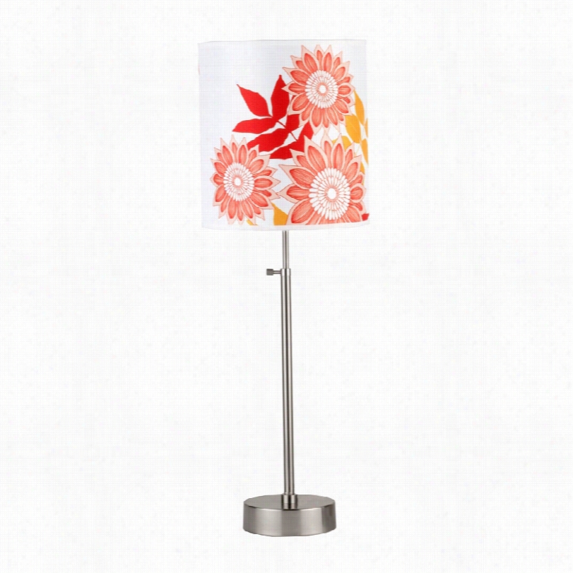 Contemporary Light S Up! Anna Red Adjustable Cancan 2 Table Lamp