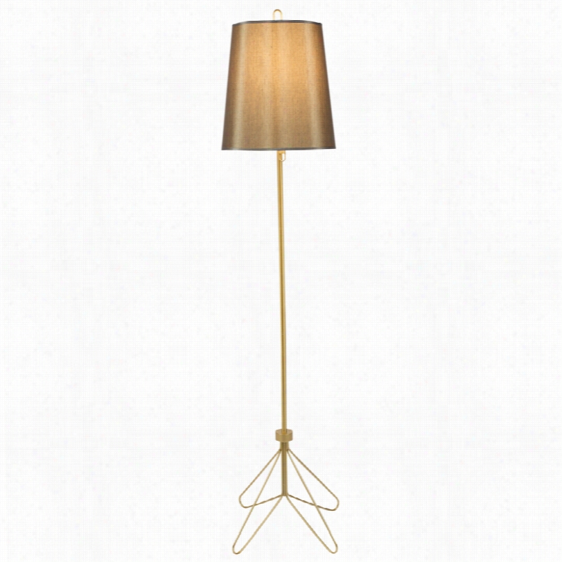 Contemporary Lights Up ! Flight Gold With Driftwood Slik Shade Cover With A ~ Lamp